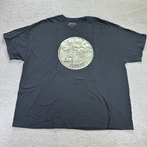 Hard Ten Mens Black 100% Cotton Short Casual Sleeve Crew Neck Tee Shirt Size 4XL